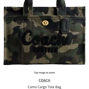 Coach Camo Tote-New with Tags